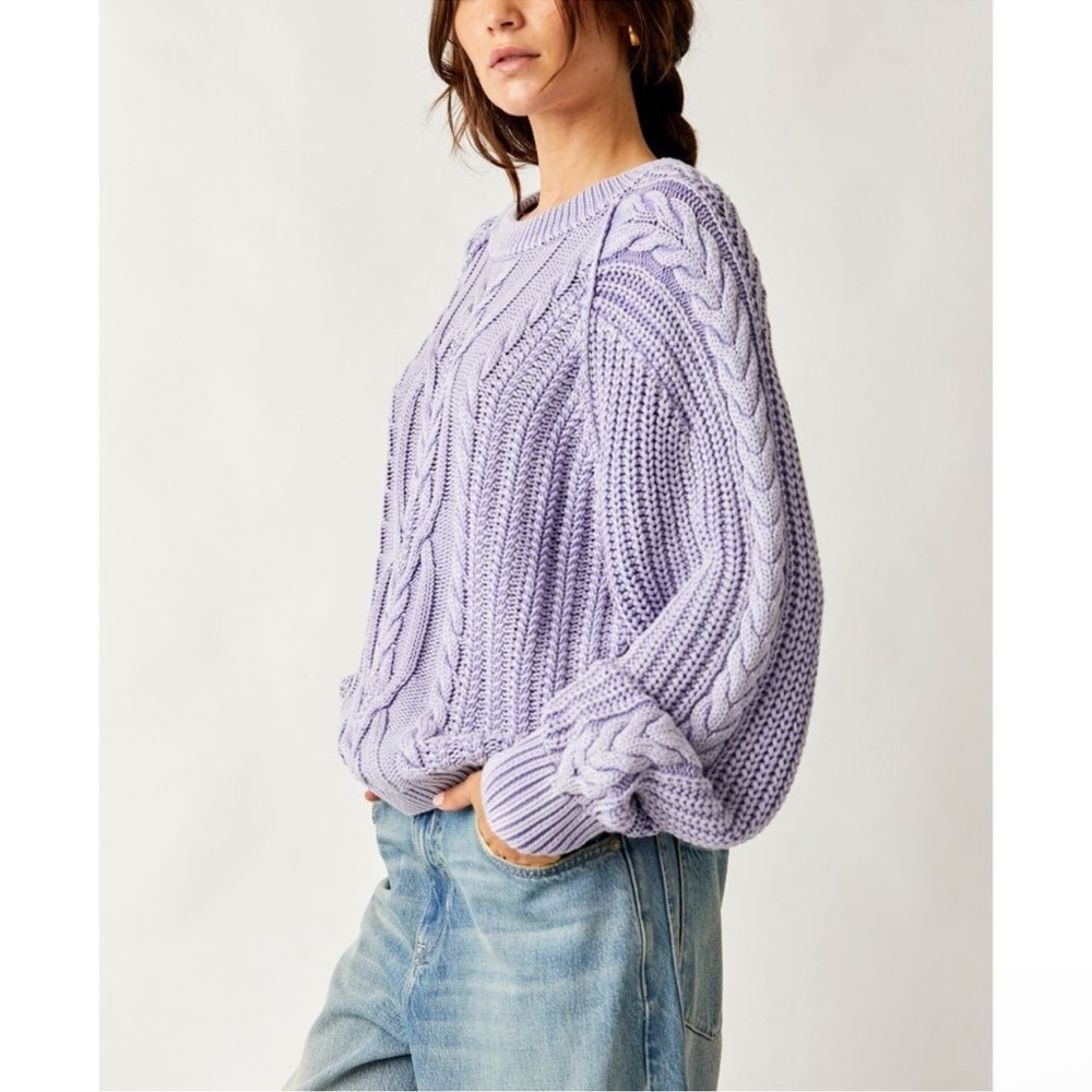 NWT Free People Frankie Cable Sweater - Picture 2 of 10